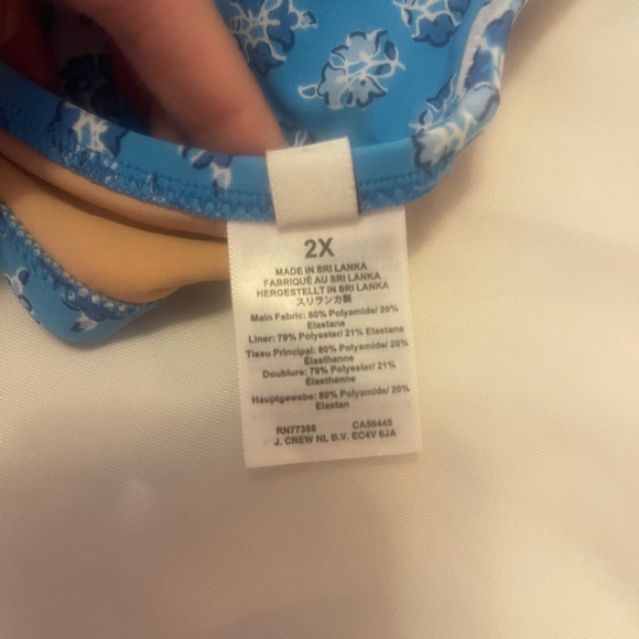 J. Crew Blue and White Mixed Print Bikini Set - Picture 4 of 5